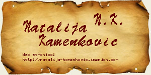 Natalija Kamenković vizit kartica